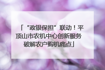“政银保担”联动！平顶山市农机中心创新服务破解农户购机痛点