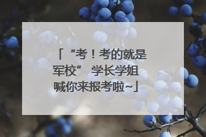 “考！考的就是军校” 学长学姐喊你来报考啦~