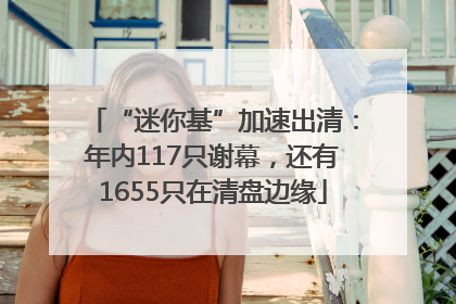 “迷你基”加速出清：年内117只谢幕，还有1655只在清盘边缘