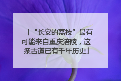 “长安的荔枝”最有可能来自重庆涪陵，这条古道已有千年历史