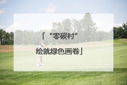 “零碳村” 绘就绿色画卷