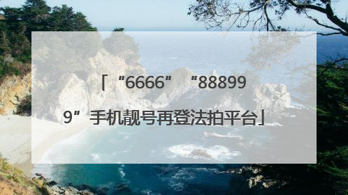 “6666”“888999”手机靓号再登法拍平台