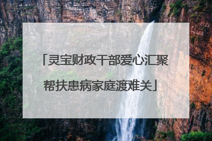灵宝财政干部爱心汇聚 帮扶患病家庭渡难关