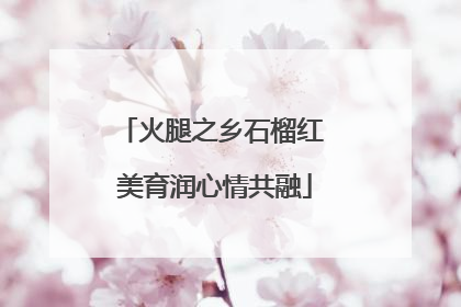 火腿之乡石榴红 美育润心情共融