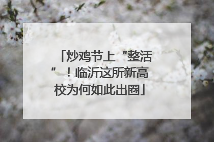 炒鸡节上“整活”！临沂这所新高校为何如此出圈