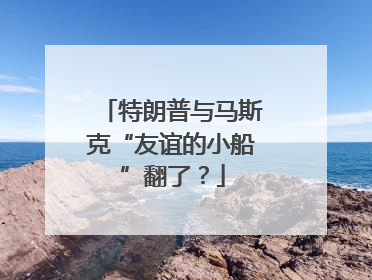 特朗普与马斯克“友谊的小船”翻了？