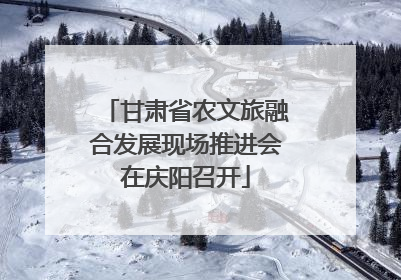 甘肃省农文旅融合发展现场推进会在庆阳召开