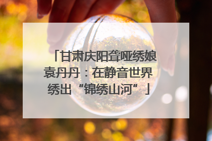 甘肃庆阳聋哑绣娘袁丹丹：在静音世界绣出“锦绣山河”