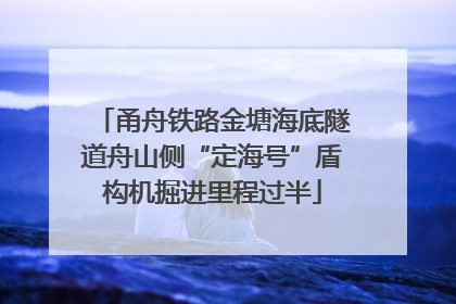 甬舟铁路金塘海底隧道舟山侧“定海号”盾构机掘进里程过半