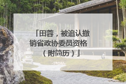 田蓉，被追认撤销省政协委员资格（附简历）