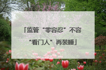 监管“零容忍”不容“看门人”再装睡