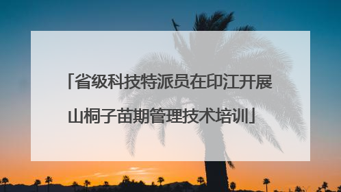 省级科技特派员在印江开展山桐子苗期管理技术培训