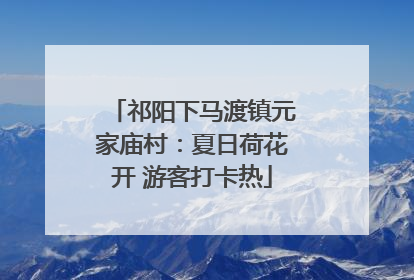 祁阳下马渡镇元家庙村：夏日荷花开 游客打卡热