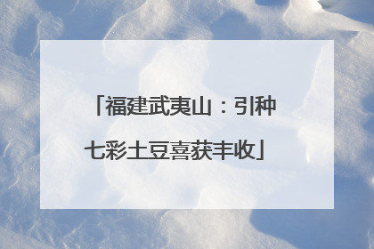 福建武夷山：引种七彩土豆喜获丰收