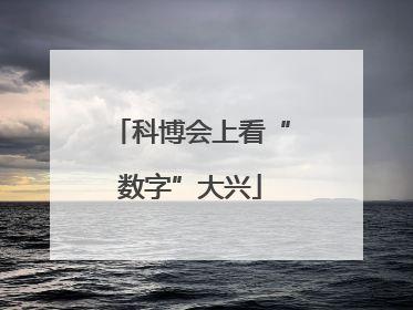 科博会上看“数字”大兴