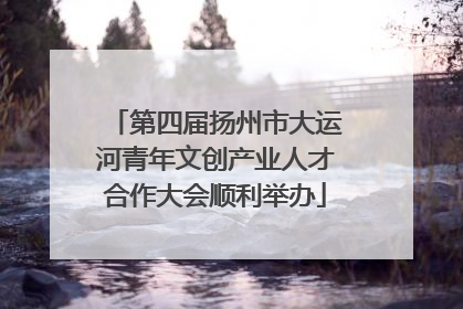 第四届扬州市大运河青年文创产业人才合作大会顺利举办