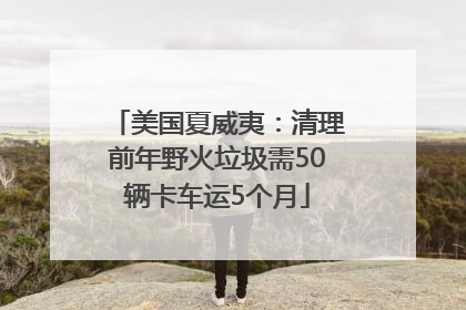 美国夏威夷：清理前年野火垃圾需50辆卡车运5个月