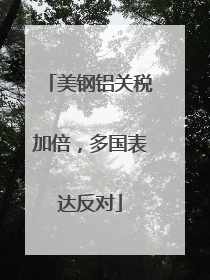 美钢铝关税加倍，多国表达反对