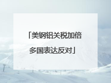 美钢铝关税加倍 多国表达反对