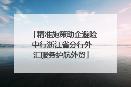 精准施策助企避险 中行浙江省分行外汇服务护航外贸
