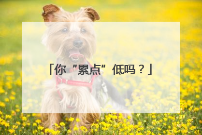 你“累点”低吗？