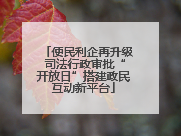 便民利企再升级 司法行政审批“开放日”搭建政民互动新平台