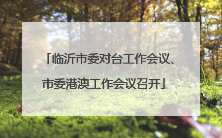 临沂市委对台工作会议、市委港澳工作会议召开