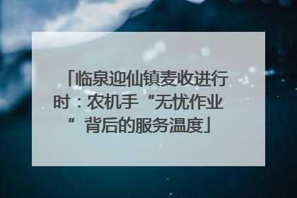 临泉迎仙镇麦收进行时：农机手“无忧作业”背后的服务温度