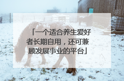一个适合养生爱好者长期自用，还可兼顾发展事业的平台