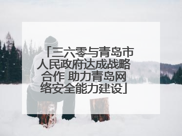 三六零与青岛市人民政府达成战略合作 助力青岛网络安全能力建设