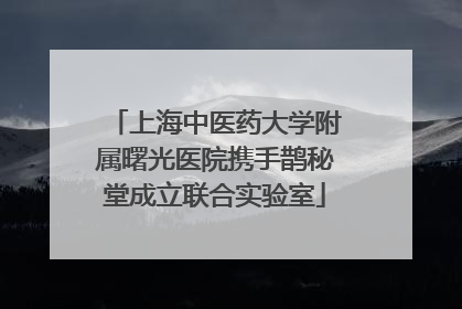上海中医药大学附属曙光医院携手鹊秘堂成立联合实验室
