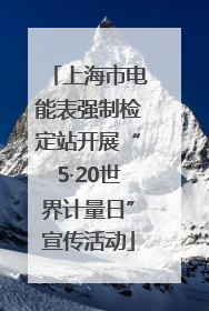 上海市电能表强制检定站开展“5·20世界计量日”宣传活动