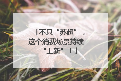 不只“苏超”，这个消费场景持续“上新”！