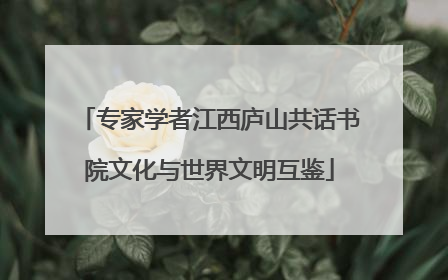 专家学者江西庐山共话书院文化与世界文明互鉴