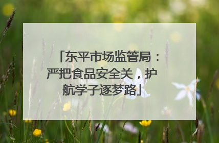东平市场监管局：严把食品安全关，护航学子逐梦路