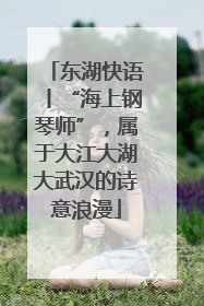 东湖快语丨“海上钢琴师”，属于大江大湖大武汉的诗意浪漫