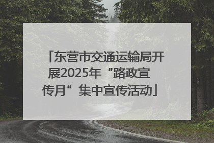东营市交通运输局开展2025年“路政宣传月”集中宣传活动