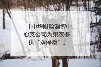 中华财险淄博中心支公司为果农提供“双保险”