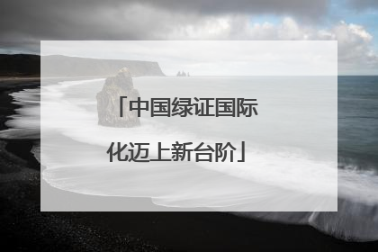 中国绿证国际化迈上新台阶