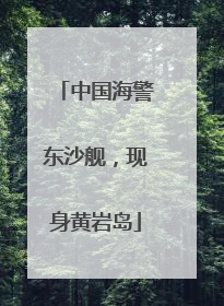 中国海警东沙舰，现身黄岩岛