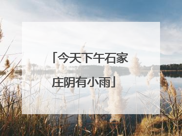 今天下午石家庄阴有小雨
