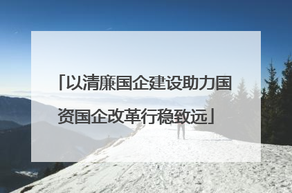 以清廉国企建设助力国资国企改革行稳致远