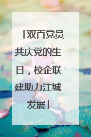 双百党员共庆党的生日，校企联建助力江城发展