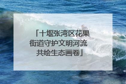 十堰张湾区花果街道守护文明河流 共绘生态画卷