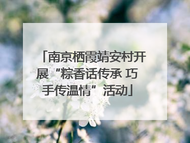 南京栖霞靖安村开展“粽香话传承 巧手传温情”活动