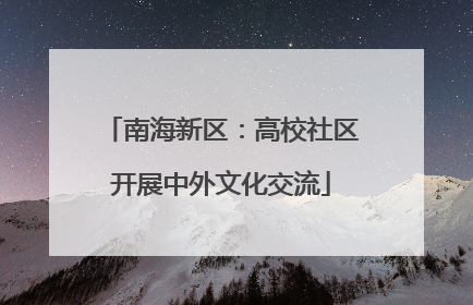 南海新区：高校社区开展中外文化交流
