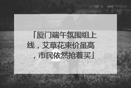 厦门端午氛围组上线，艾草花束价虽高，市民依然抢着买