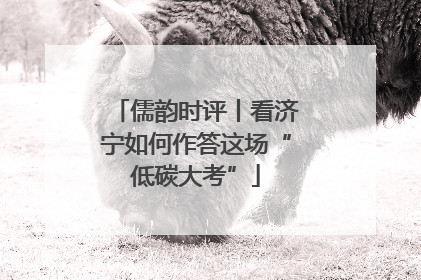 儒韵时评丨看济宁如何作答这场“低碳大考”