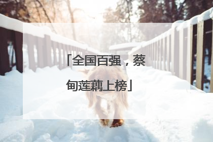 全国百强，蔡甸莲藕上榜