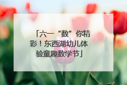 六一“数”你精彩！东西湖幼儿体验童趣数学节